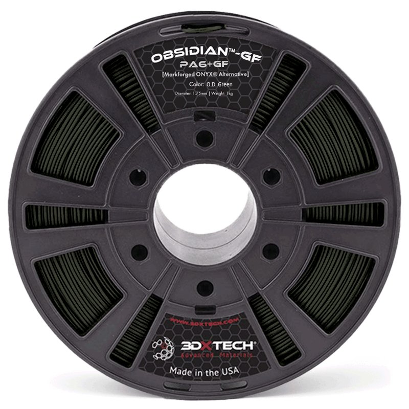 OBSIDIAN-GF PA6+GLASS FIBER ALTERNATIVE TO MARKFORGED ONYX (800CC)